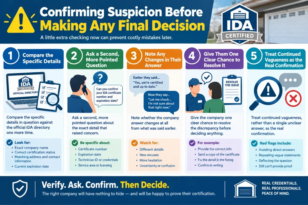 Confirming Suspicion Before Making Any Final Decision